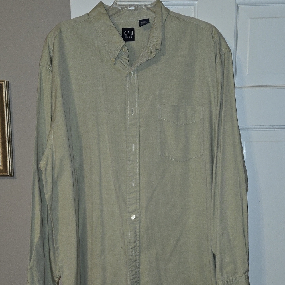 GAP Beige Long Sleeve Button Up Shirt